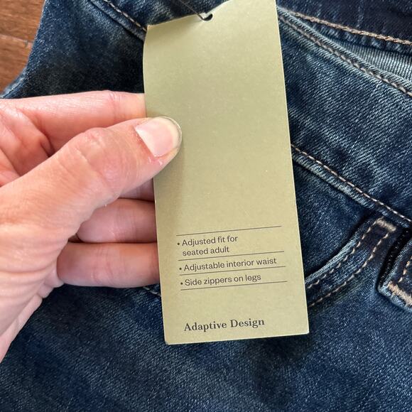 Goodfellow & co. Men's 365 Adaptive Seated Fit Relaxed Leg Jeans Blue Size 40x30 - Picture 9 of 10